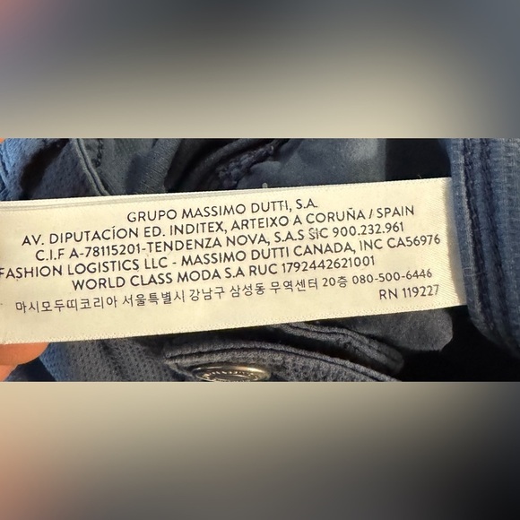 Massimo Dutti Tapered Fit Pants Men's 31x31 Navy Blue Classic Cotton Damaged - Picture 10 of 13